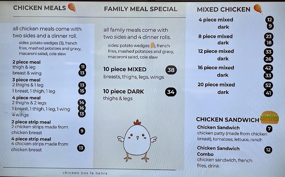 Chicken Box Broasted Chicken Menu image 1