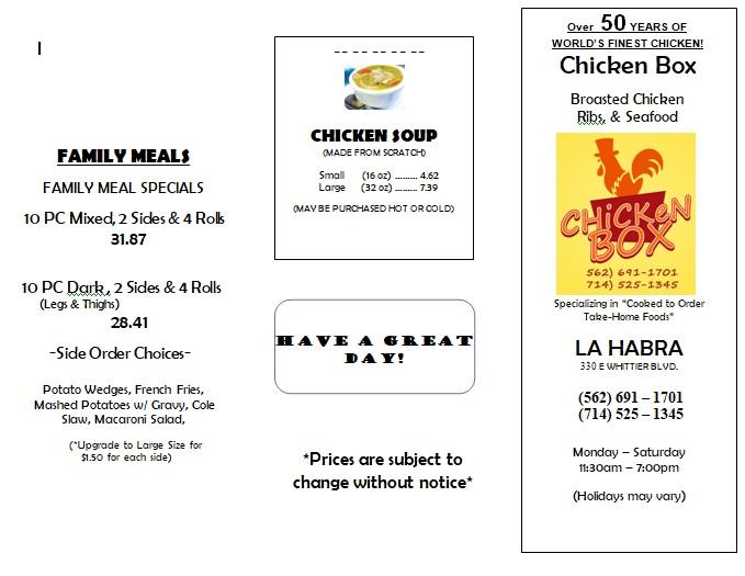 Chicken Box Broasted Chicken Menu image 4